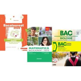 Pachet Bacalaureat 2026. Limba si literatura romana, Matematica M2 Profil Stiinte ale naturii. Teste si Biologie. Notiuni teoretice si teste pentru clasele 9-10 - Mihaela Dobos, Claudia Temneanu, Silvia Olteanu