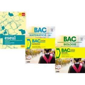Pachet Bacalaureat 2026. Eseul. Pregatire individuala pentru proba scrisa, Matematica si Biologie. Notiuni teoretice si teste pentru clasele 9-10 - Liliana Paicu, Radu Gologan, Silvia Olteanu
