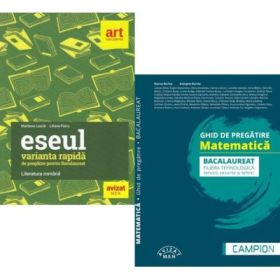 Pachet Bacalaureat 2026. Eseul. Varianta rapida de pregatire si Matematica filiera tehnologica: servicii, resurse si tehnic - Liliana Paicu, Marius Burtea
