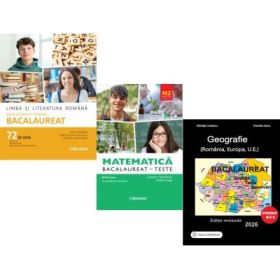 Pachet Bacalaureat 2026. Limba si literatura romana 72 teste complete, Matematica M2 Profil Stiinte ale naturii si Geografie Sinteze Teste Rezolvari - Mimi Gramnea, Claudia Temneanu, Albinita Costescu