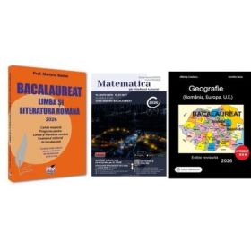 Pachet Bacalaureat 2026. Limba si literatura romana, Matematica pe intelesul tuturor 2026. M-mate-info, M-stiintele naturii si Geografie Sinteze Teste Rezolvari - Mariana Badea, Teohar Mihadas, Albinita Costescu