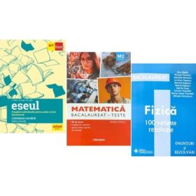 Pachet Bacalaureat 2026. Eseul. Pregatire individuala pentru proba scrisa, Matematica M2 Tehnologic. Teste si Fizica 100 variante rezolvate - Liliana Paicu, Daniela Stoica, Doru Badiu