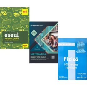 Pachet Bacalaureat 2026. Eseul. Varianta rapida de pregatire, Matematica. Modele de subiecte pentru Filiera tehnologica, Servicii si Fizica 100 variante rezolvate - Liliana Paicu, Lacramioara Pisica, Doru Badiu