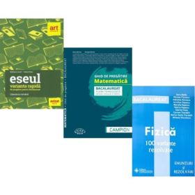Pachet Bacalaureat 2026. Eseul. Varianta rapida de pregatire, Matematica filiera tehnologica: servicii, resurse si tehnic si Fizica 100 variante rezolvate - Liliana Paicu, Marius Burtea, Doru Badiu