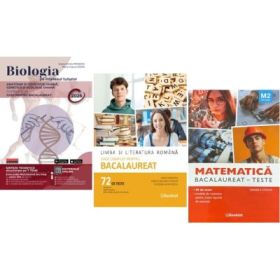 Pachet Bacalaureat 2026. Limba si literatura romana Ghid complet cu 72 teste, Matematica M2 Tehnologic si Biologie pe intelesul tuturor Clasele 11-12 - Mimi Gramnea, Daniela Stoica, Maria Ioana Cazan