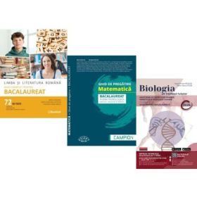 Pachet Bacalaureat 2026. Limba si literatura romana Ghid complet cu 72 teste, Matematica filiera tehnologica: servicii, resurse si tehnic si Biologie pe intelesul tuturor Clasele 11-12 - Mimi Gramnea, Marius Burtea, Maria Ioana Cazan