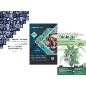 Pachet Bacalaureat 2026. Ghid complet Limba si literatura romana, Matematica Filiera tehnologica, servicii si Biologia pe intelesul tuturor Clasele 9-10 - Delia Ambrosie, Lacramioara Pisica, Maria Ioana Cazan