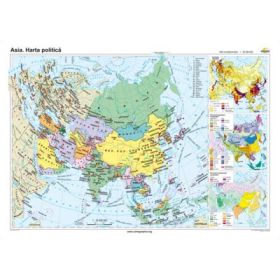Asia. Harta politica 160x120 cm CR-3112A