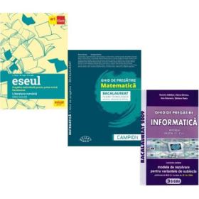Pachet Bacalaureat 2026. Eseul. Pregatire individuala pentru proba scrisa, Matematica filiera tehnologica: servicii, resurse si tehnic si Informatica clasele 11-12, intensiv Pascal C/C++ - Liliana Paicu, Marius Burtea, Susana Galatean