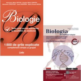 Pachet Biologie pe intelesul tuturor clasele 11-12 si 1800 de teste grila explicate - Maria Ioana Cazan, Alexandru Mihai Antohi