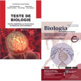 Pachet Biologie pe intelesul tuturor clasele 11-12 si Teste pentru admiterea la facultatile de medicina, dupa Barron’s - Maria Ioana Cazan, Lorela Caradan