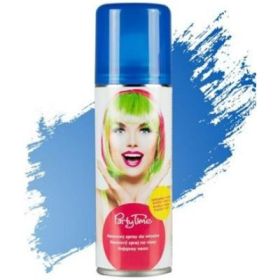 Spray colorant pentru par PartyTime Halloween, albastru neon, temporar