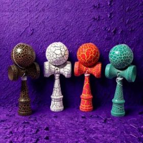 Kendama. Jucarie din lemn natur 19 cm color Mozaic diverse culori