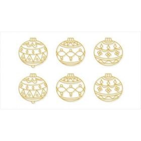 Sablon AMOS pictura geam Deco SDOPP-S19 6 bucati/set, globuri Craciun