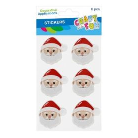 Accesorii creatie, stickere autoadezive, Mos Craciun, set 6 buc, Craft with Fun 545863
