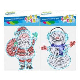 Accesorii creatie, stickere autoadezive, Mos Craciun din paiete, blister, Craft with Fun 545782