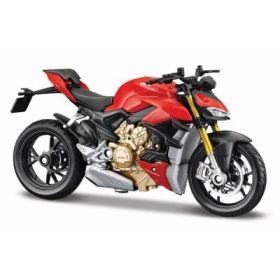 MAISTO MOTOCICLETA METALICA CU STAND EDITIE SPECIALA DUCATI SUPER NAKED SCARA 1 LA 18