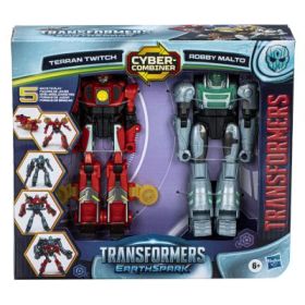Tansformers Earthspark set 2 figurine Terran Twitch si Robby Malto