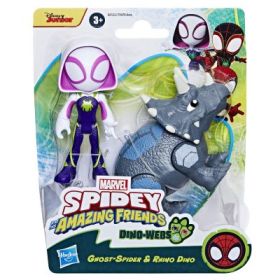 Spidey si prietenii Marvel Dino webs Ghost-spider si Rhino Dino