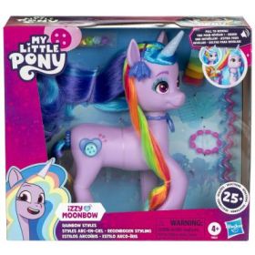 My little Pony Izzy Moonbow si coafurile curcubeu