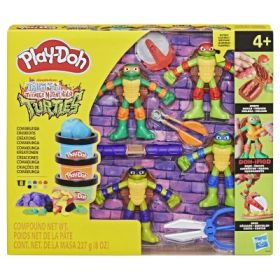Play Doh povestiri cu testoase ninja adolescente mutante Set plastilina creatii Cowabunga