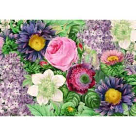 Puzzle 1000 piese + saculet, Flori, Kiub
