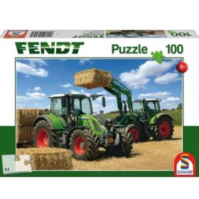 Puzzle 100 piese, Fendt - Fendt 724 Vario, Fendt 716 Vario Stivuitor Frontal Fendt Cargo, Schmidt