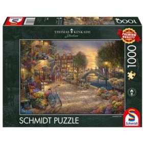 Puzzle 1000 piese, Thomas Kinkade - Amsterdam, Schmidt