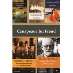 Pachet Canapeaua lui Freud 1. Sexualitatea copilului si a adolescentului; 2. Psihologia colectiva si analiza Eului; 3. Despre vis; 4. Cazul Dora; 5. Jurnalul psihanalitic al unei tinere fete