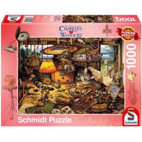 Puzzle 1000 piese, Charles Wysocki - Max in Adirondacks, Schmidt