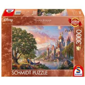 Puzzle 3000 piese, Thomas Kinkade - Disney - Lumea magica a lui Belle, Schmidt