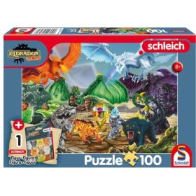 Puzzle 100 piese, Batalia pentru Super Cristal + cadou: figurina, Schmidt