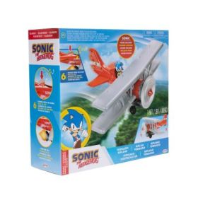 Nintendo Sonic  Set de joaca avion cu lumini si sunete, figurina Sonic inclusa