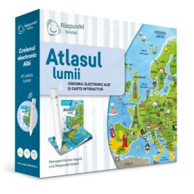 Pachet Raspundel Istetel, creion si carte Atlasul lumii