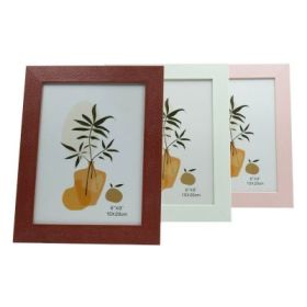 Rama foto sidefata No. K160, PVC, 15x20cm, visiniu/roz/alb
