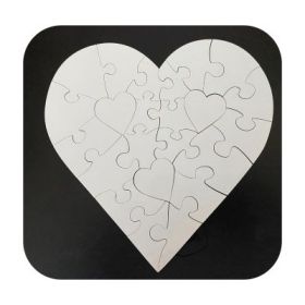 Rama foto 301006, MDF, 10x15cm, sublimabil, puzzle, inima, dublu adeziv