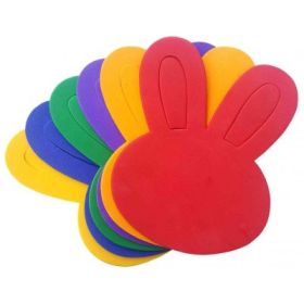 Forme decorative - hartie gumata - iepure, 14x15cm, 1mm, diverse culori, set 12 buc, Colorarte