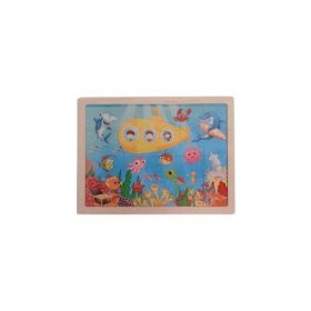 Puzzle lemn - Vizita in lumea marina, 24 piese, Colorarte