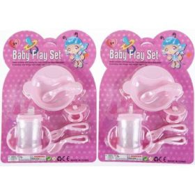 Accesorii papusi - set pentru masa, 6 piese, roz, 3+ ani, MegaCreative, 384323