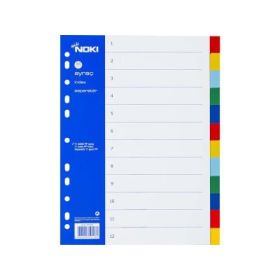Separator plastic Noki 59126, A4, set 12 culori