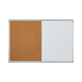 Duplex - Tabla magnetica si Panou pluta Noki INT-523, 60x90cm, pentru perete, rama aluminiu