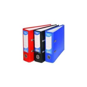 Biblioraft plastifiat Noki 56111-130, A5, landscape, 7cm, buzunar eticheta, inele metalice - rosu