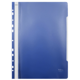 Dosar cu sina Noki 482011-140, plastic, albastru inchis, multiperforatii pentru arhivare, colturi rotunjite, set 25 buc