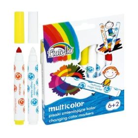 Carioci colorate Fiorello Multicolor GR-F166-8, 8 culori, blister carton
