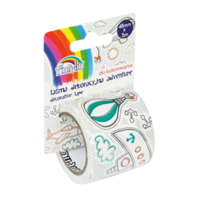 Accesorii creatie - banda adeziva, 48mm x 5m, de colorat Adventure, blister 1 buc, Fiorello, 170-2321