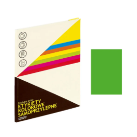 Etichete autocolante Grand 150-1064, 1/A4, 210x297mm, permanente, colturi drepte, verde fluorescent, top 25 coli
