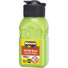 Culoare acrilica 100 ml, verde deschis, Nova Color