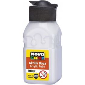 Culoare acrilica 100 ml, alb, Nova Color