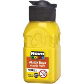Culoare acrilica 100 ml, galben, Nova Color
