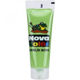 Culoare acrilica 75 ml, verde deschis, Nova Color